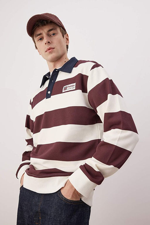 Bordo Regular Sweatshirt TMNAW24SW00240 - Trendyolmilla фото 2