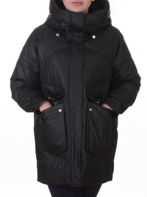 EB2819 BLACK Куртка зимняя женская (200 гр. холлофайбер)