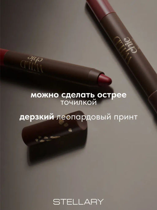 Stellary Стойкий карандаш-помада для губ Wild Chic collection тон 02  фото 5
