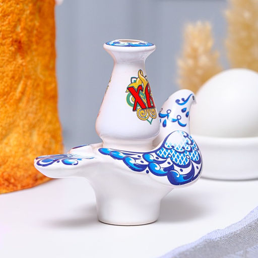 Подсвечник Голубь. Пасха,гжель 8 см - Simaland фото 2