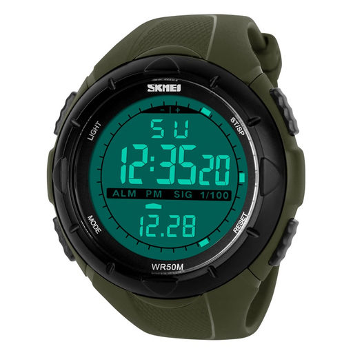 Часы наручные Skmei мужские электронные спортивные 1025army-green