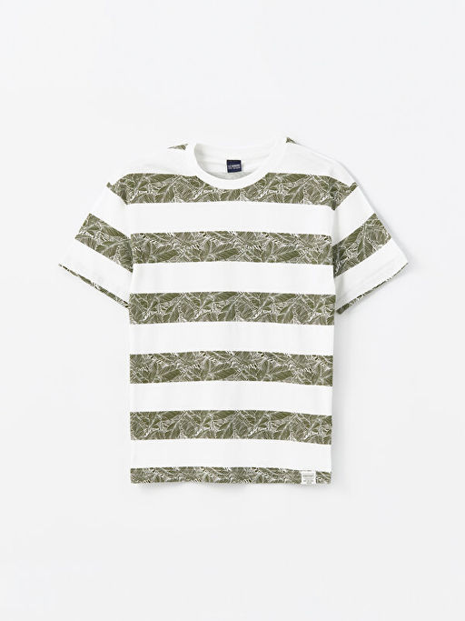 Bisiklet Yaka Bask?l? K?sa Kollu Erkek ?ocuk Ti??rt ve ?ort - Waikiki фото 2