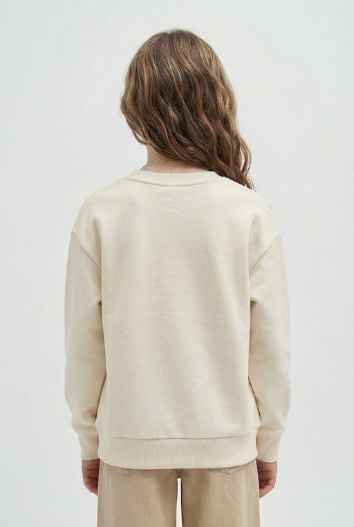 Relax Fit Pamuklu Basic Sweatshirt K_z _ocuk - Defacto фото 5