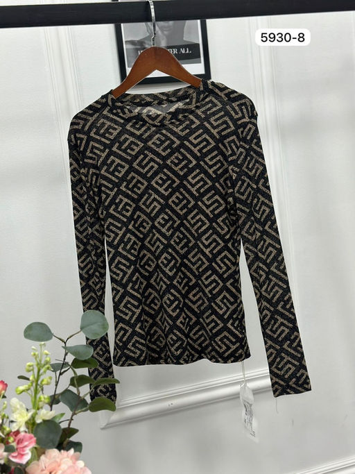 Лонгслив #КТ5930-8, чёрный,бежевый - Dommod фото 12