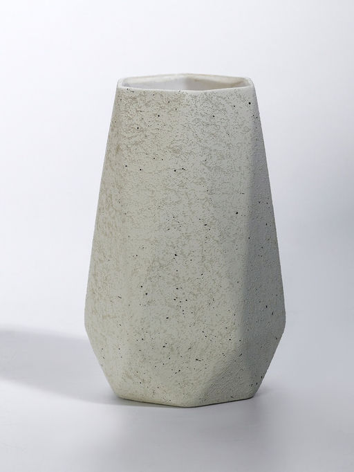 Ваза Бэрри, грани, 18.5?11 см, d=7.5 см, керамика, белая