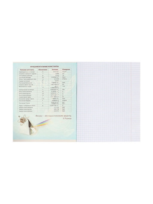 Цена за 10 шт. Тетрадь предметная, 48 листов в клетку, Calligrata Доска. Физика  фото 10