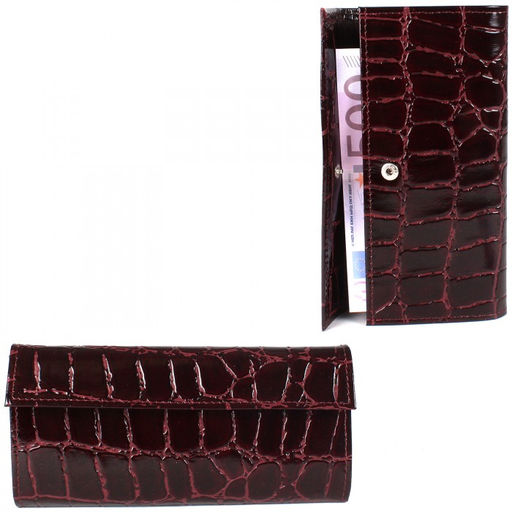 Портмоне женское Croco-ПР-952 натуральная кожа 3 отд, 5 карм, бордо скат (67) 214170