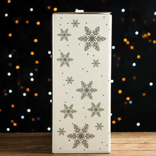 Подарочная коробка "Серебро" 28 х 14 х 33 см. Новый год