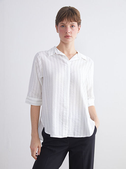 Loose Fit ?izgili Bluz