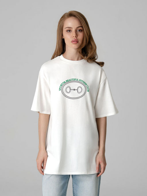 Арт. 3186 Футболка женская оверсайз 42-48 (4 шт) Цвет:молочный - Калинка фото 3