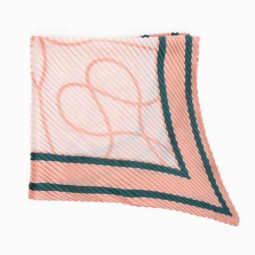 Платок плиссированный женский MINAKU, размер 70×70 см, цвет лососёвый