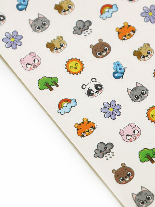 Цена за 3 шт. Наклейки детские оценки «Животные», 7×16 см, 10 листов