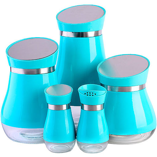 31033 Набор для сыпучих продуктов 5пр стекло/нерж/ст MB (х4). - Mayer&boch фото 2