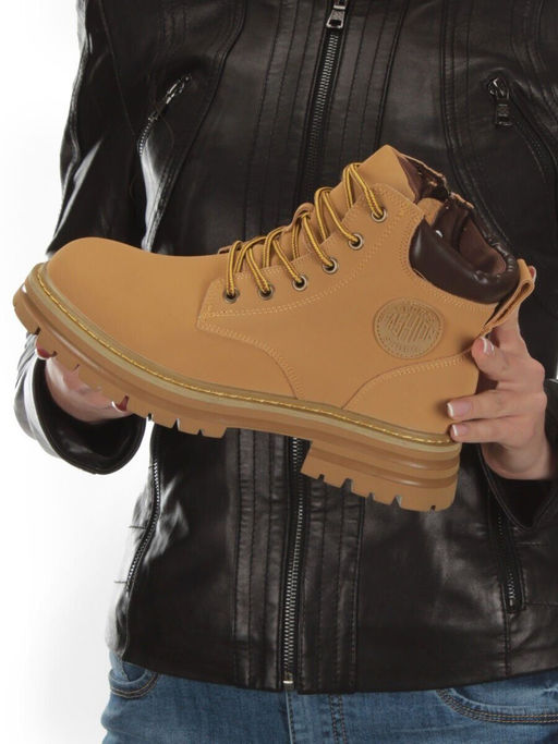 01-P8305-1 BROWN Ботинки демисезонные женские (натуральная кожа)