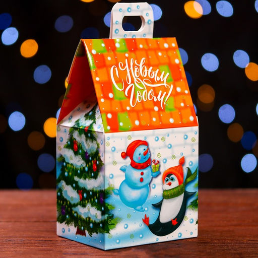 Цена за 5 шт. Подарочная коробка Домик Зимний дворик,9,1 х 7 х 15,7 см - Simaland фото 5