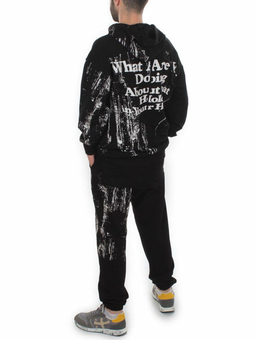 2630/7349 BLACK Костюм спортивный мужской (75% хлопок, 20% полиэстер, 5% спандекс) - Fashion фото 5