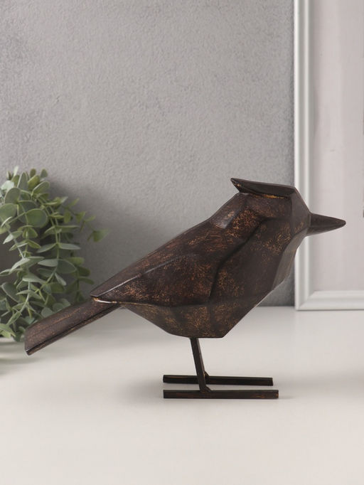 Фигурка полистоун «Чёрная птица. Грани», 24×9×16.5 см