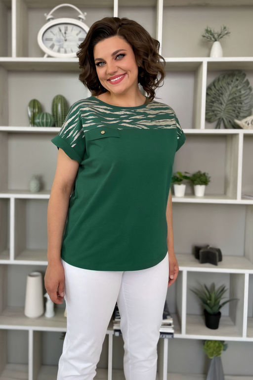 Футболка Rumoda 2135 темно-зеленый/короткий рукав  фото 6