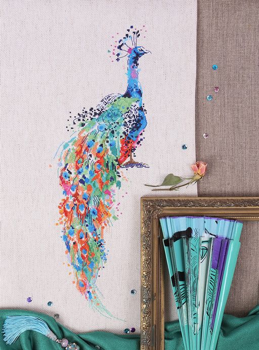 Набор для вышивания PANNA Золотая серия PT-7238 Павлин 17 х 45 см