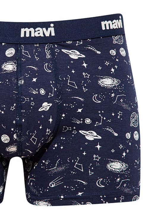 Gezegen Bask?l? Lacivert Boxer - Mavi фото 2