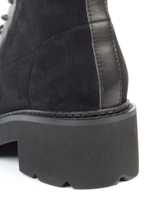 01-M03 BLACK Ботинки демисезонные женские (натуральная кожа, велюр, байка) - Фабричный китай фото 7