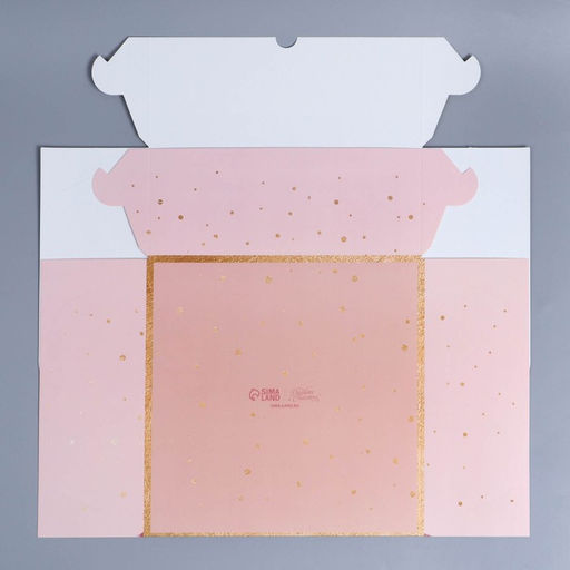 Цена за 5 шт. Коробка для капкейков, кондитерская упаковка с окном, 9 ячеек «Цветы», 25 х 25 х 10 см