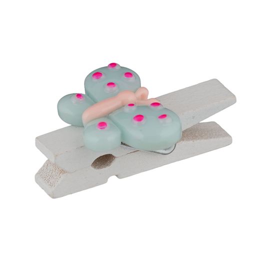 Blumentag WCRH-35 Декоративные прищепки 5 х 6 шт. 3.5 см СК/Распродажа B129 Голубые бабочки