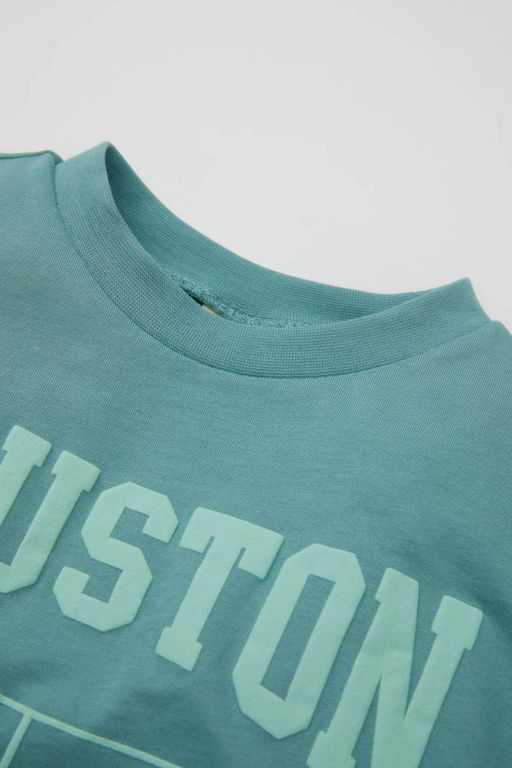 Футболка с короткими рукавами и принтом для маленьких мальчиков - Defacto фото 2