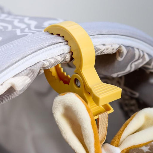 Подвеска мягкая на кроватку/коляску Крошка Я «Зайка в пижаме», с прорезывателем, от 3 мес.