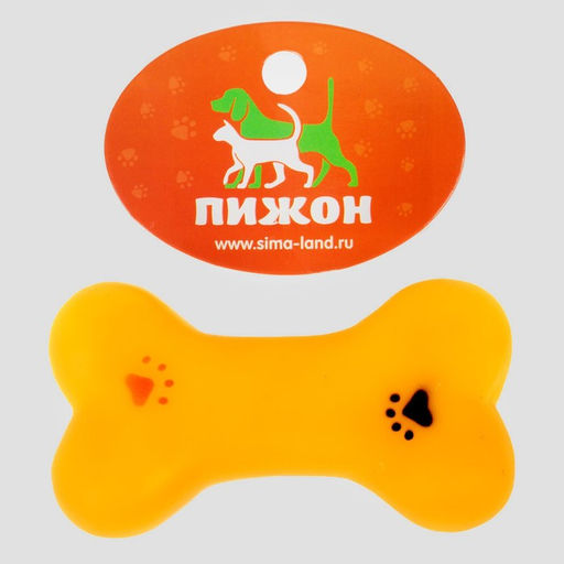 Игрушка пищащая малая Косточка с лапками для собак, 8,5 см - Пижон фото 3