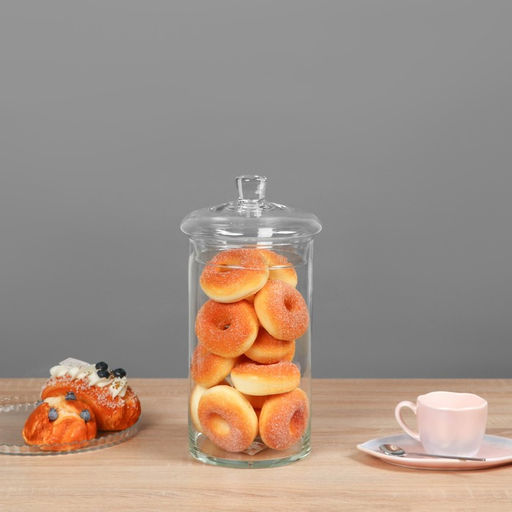 Ваза «Падерборн», с крышкой, 14.5×30 см, h=25 см (без крышки), прозрачная