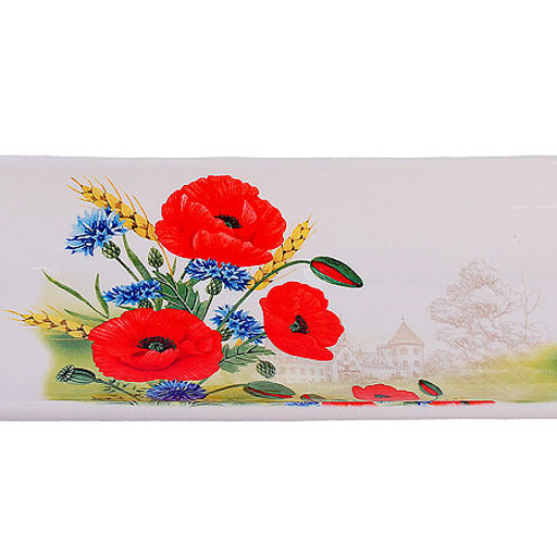 60289 Блюдо сервировочное 28х10,6х3см Цветущие Маки доломит LR (х24) - Mayer&boch фото 2