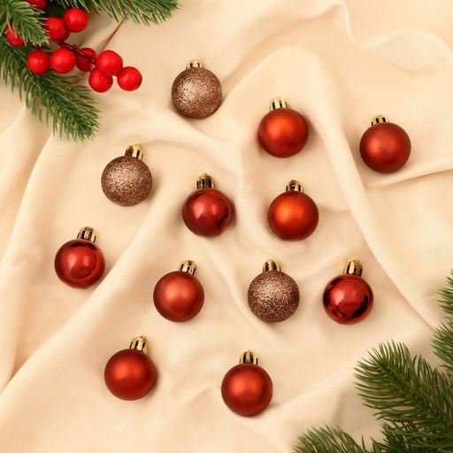 Ёлочные игрушки Шедар грация, шары новогодние, d=3 см, 12 шт. - Зимнее волшебство фото 2