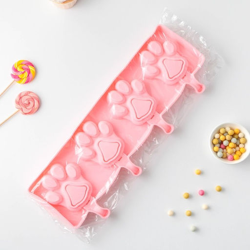 Форма для мороженого Лапки, силикон, 26?14 см, 4 ячейки (8.5?8.5 см), МИКС - Simaland фото 8