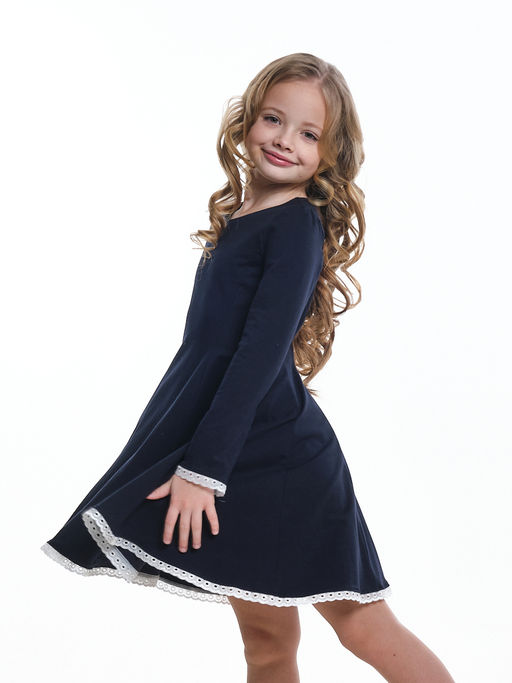 Платье для девочки в школу синее 22-7790 синий - Mini maxi фото 7