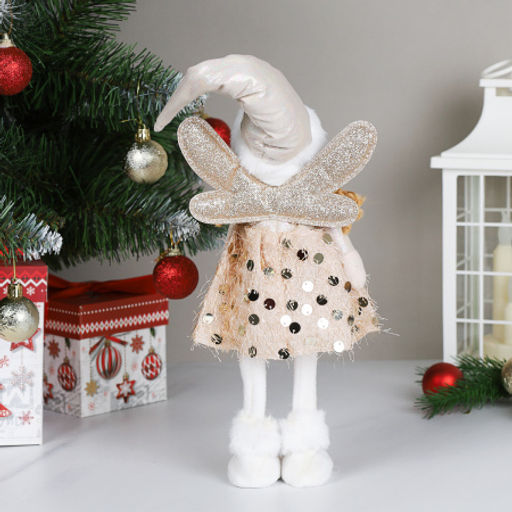 Новогоднее украшение Ангел 43 см / AW-17 /уп 60/золотое платье - Галеонтрейд фото 2