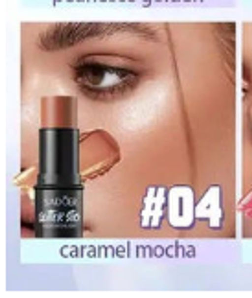 Тон 04 !SADOER Стик для контуринга лица хайлайтер, румяна, скульптор,  Caramel Mocha