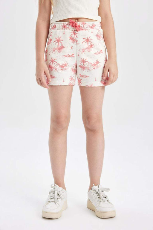 Шорты из двух частей с принтом для девочек - Defacto фото 8