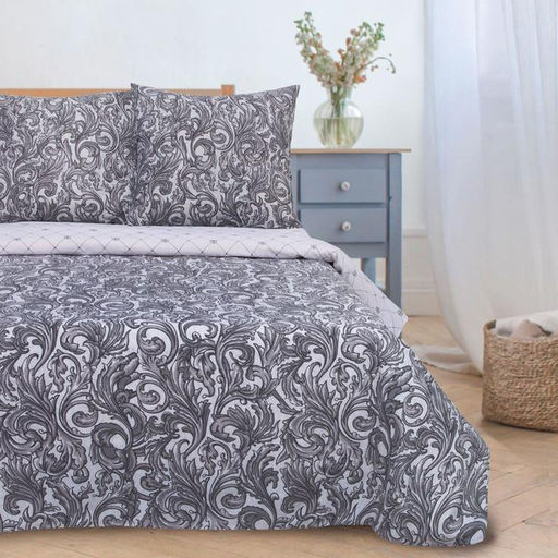 Постельное белье Этель евро Вензель серебро 200*217 см,240*220 см,70*70 см -2 шт  фото 8