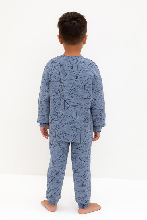 К 1581/серо-голубой,линии пижама дет