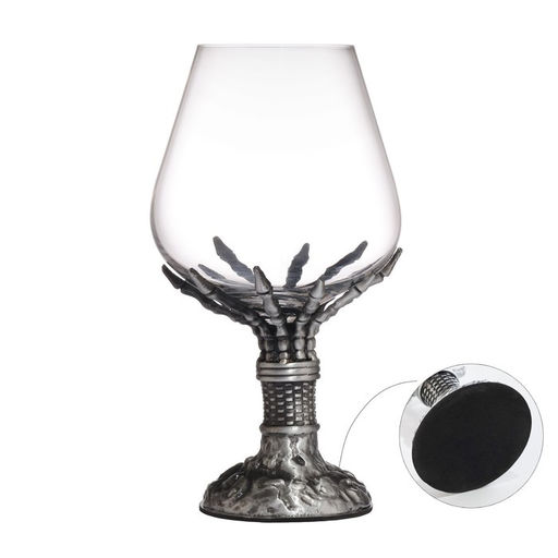 Бокал для коньяка «Рука скелета», 550 мл, стекло, серебристый