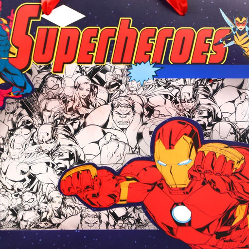 Пакет подарочный с пластиковым окном, 31 х 26 х 11 см, Мстители - Marvel фото 3