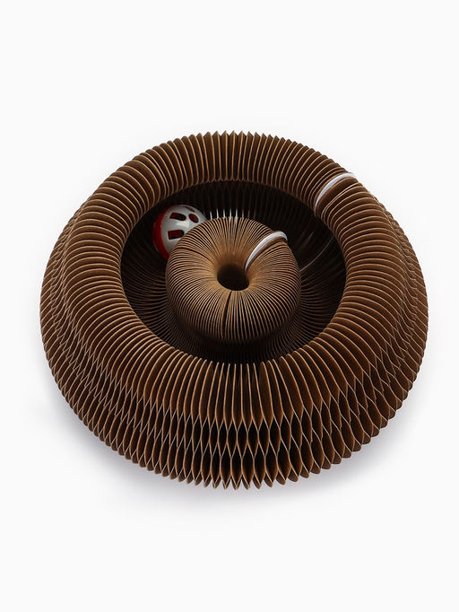 Когтеточка - игрушка «Пижон. Бублик», 11×11×7/20×11 см, гофрокартон, коричневая