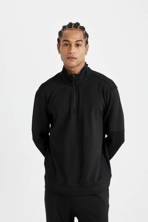 DeFactoFit Спортивная толстовка стандартного кроя с воротником-стойкой  фото 3