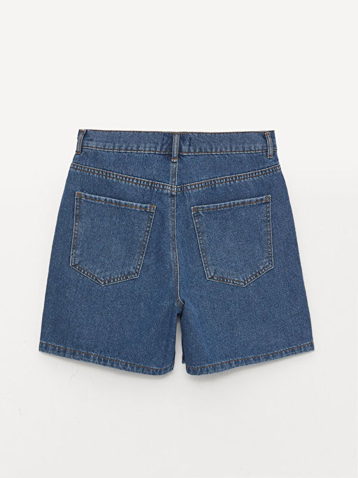 Y?ksek Bel Bermuda Fit Kad?n Jean ?ort - Waikiki фото 2