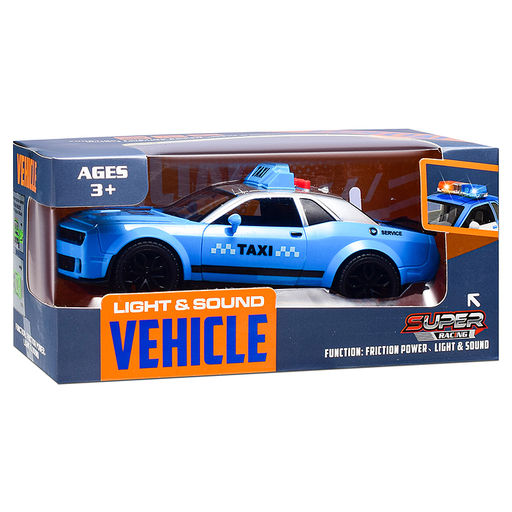 Машина "Гоночное такси" (свет, звук) в коробке