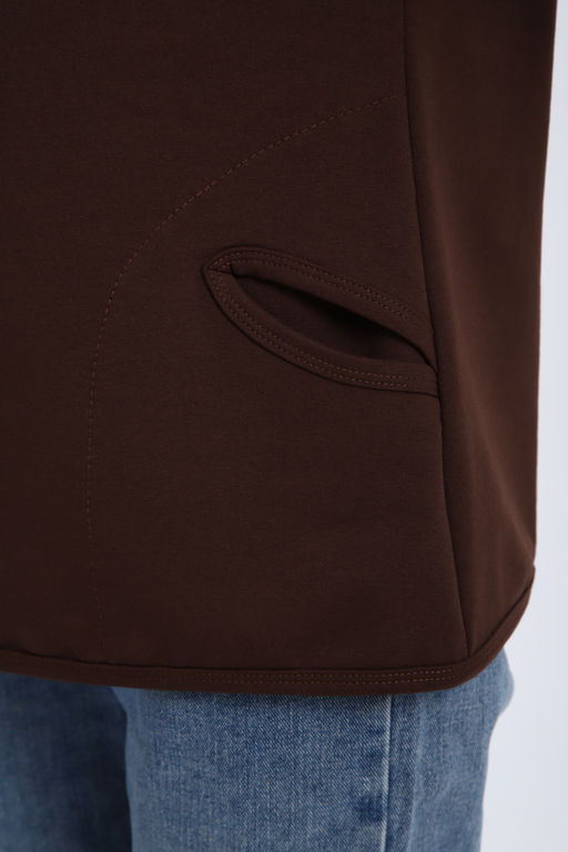 Кофта женская из футера 2-н Анфиса шоколад