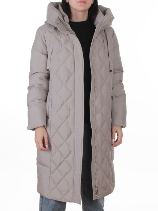 8353 GRAY Пальто зимнее женское (200 гр. холлофайбер)