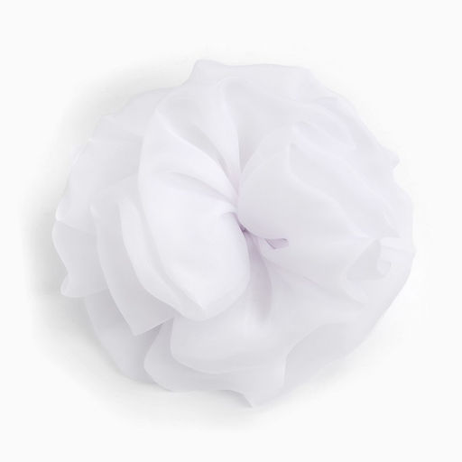 Бант для волос на резинке школьный, белый, 13 см, Минни Маус