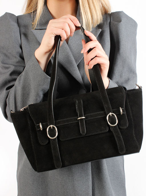 LACCOMA сумка M1067-черный натуральная замша